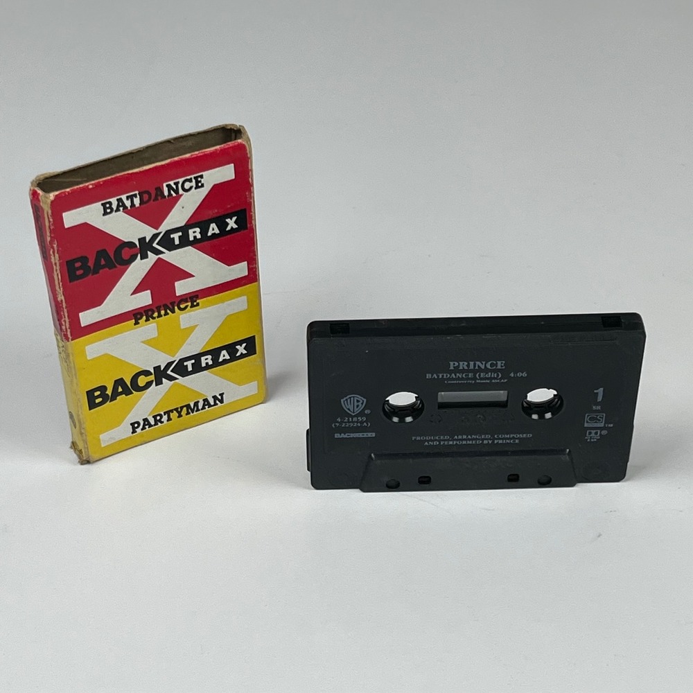 Prince‎ Batdance Partyman Cassette Single 1989 Batman Back Trax 4-21859